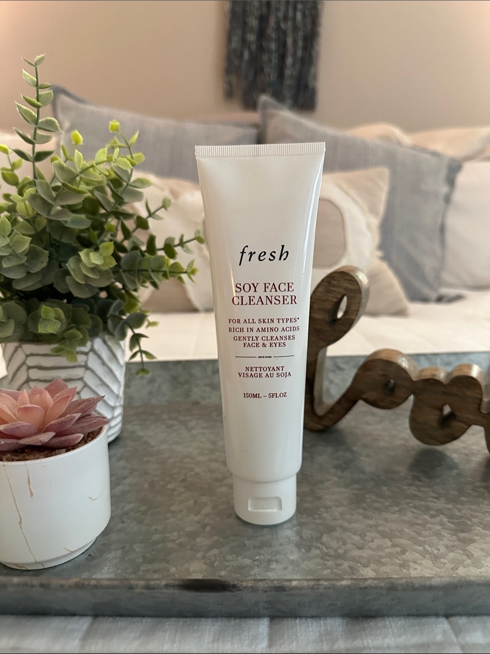 fresh Soy Face Cleanser - White Tube - Gentle Daily Cleanser New